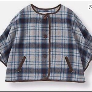 Janie & Jack RIDING LESSON Plaid Cape/Poncho Size 3-4